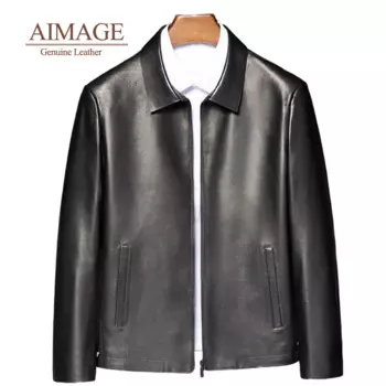 Мужская кожаная куртка, женская мягкая деловая куртка из овечьей кожи, кожаная куртка, 100%