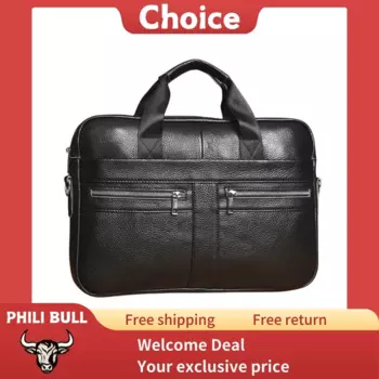 Мужская кожаная сумка через плечо, Простой повседневный деловой мессенджер из мягкой воловьей кожи с верхним слоем, горизонтальная вместительная сумочка