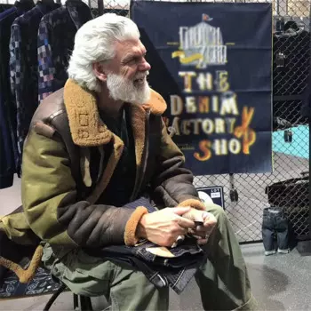 Мужская куртка-бомбер из натуральной овечьей кожи, с мехом