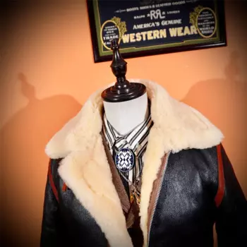 Мужская куртка-бомбер из натуральной овечьей кожи, с мехом