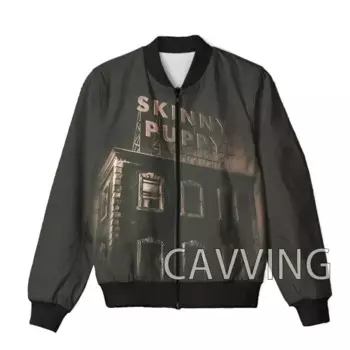 Мужская куртка-бомбер на молнии, с 3D-принтом