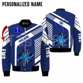 Мужская куртка-бомбер на молнии, с 3D принтом