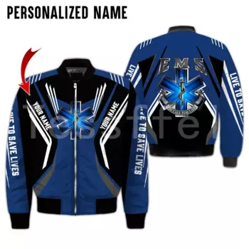 Мужская куртка-бомбер с 3D-принтом, на молнии