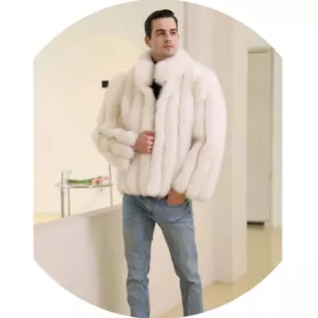 Мужская куртка из натурального меха, шуба из натурального Лисьего меха, куртка-бомбер больших размеров, зима