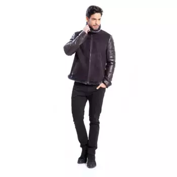 Мужская куртка из натуральной овчины, красивая мотоциклетная куртка b3, мужская куртка-бомбер