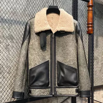 Мужская куртка из натуральной овечьей кожи, теплая куртка из натуральной овечьей кожи на зиму, 2023