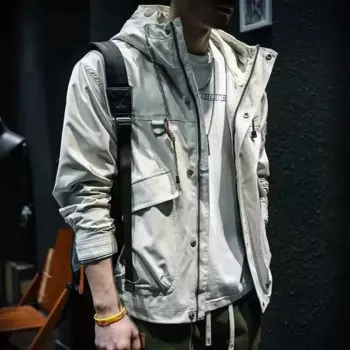 Мужская куртка с капюшоном, рабочая одежда, штурмовой костюм, осенний кампус, повседневная американская трендовая брендовая летная куртка больших размеров, мужская одежда