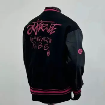 Мужская куртка с вышитыми буквами контрастных цветов, куртка унисекс, осенняя американская уличная куртка-пуховик, мужская одежда 2024