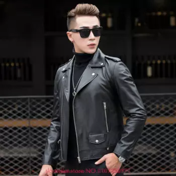 Мужская летная куртка из натуральной кожи, демисезонная куртка из овечьей кожи