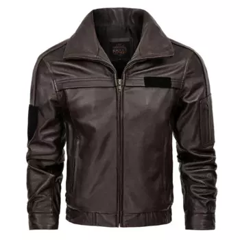 Мужская летная куртка из натуральной воловьей кожи, куртка большого размера в стиле ВВС