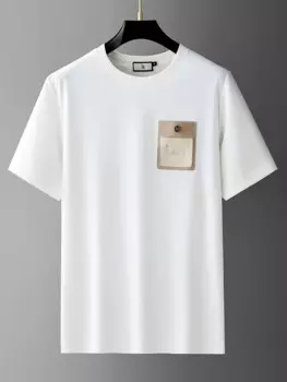 Мужская летняя футболка с круглым вырезом и коротким рукавом