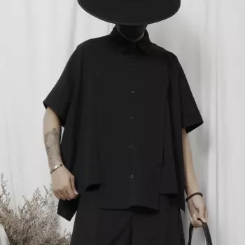 Мужская Летняя свободная футболка с коротким рукавом, японская модная трендовая универсальная Молодежная Футболка с индивидуальным дизайном и круглым вырезом