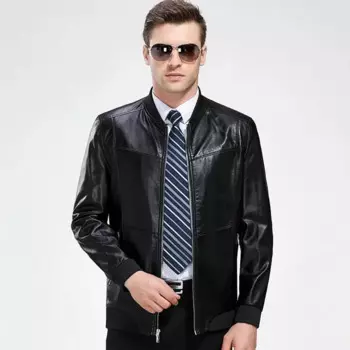 Мужская модная деловая Новая повседневная искусственная куртка, Мужская осенне-Весенняя кожаная одежда, мужские куртки из овечьей кожи, пальто