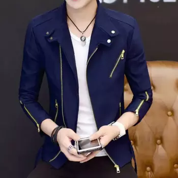 Мужская Молодежная куртка, Модная приталенная, индивидуальный короткий стиль, Молодежная мужская одежда, куртка на весну и осень