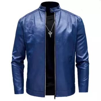 Мужская мотоциклетная кожаная осенне-зимняя куртка, новинка 2024, Повседневная облегающая куртка «все в одном» с флисовой подкладкой, утепленная кожаная куртка большого размера