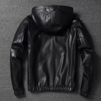 Мужская мотоциклетная куртка-бомбер из натуральной овечьей кожи
