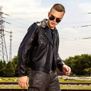 Мужская мотоциклетная куртка в американском стиле, черная облегающая байкерская куртка из натуральной воловьей кожи, размер XXXL, 2020