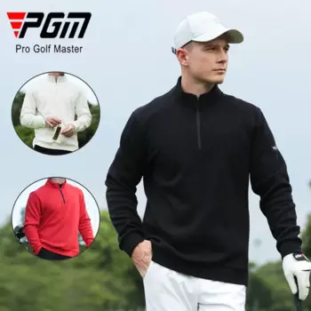 Мужская мягкая футболка с длинным рукавом и воротником-стойкой