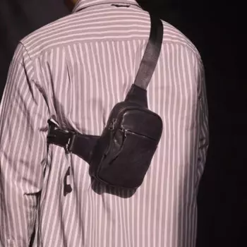 Мужская нагрудная сумка AETOO, маленький Повседневный саквояж из первого слоя воловьей кожи, простая Модная брендовая Спортивная Сумка кросс-боди, лето