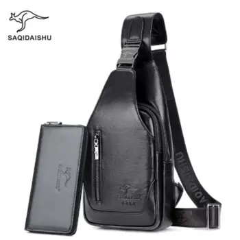 Мужская нагрудная сумка из мягкой кожи, противоугонная мужская сумка на плечо, повседневная спортивная дорожная сумка через плечо, мужская деловая сумка, мужская сумка-кошелек