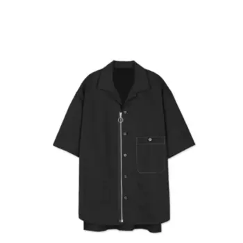 Мужская Новая Стильная мужская Парикмахерская дизайнерская кольцо с молнией уличный стиль Молодежная рубашка с лацканами костюм большого размера для выступлений