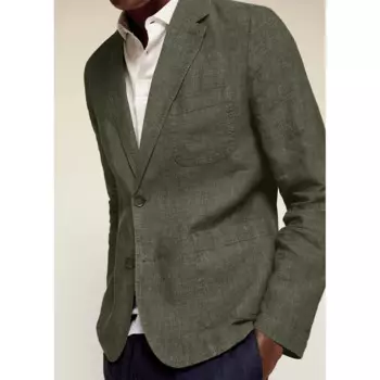 Мужская одежда, деловые куртки для мужчин, костюмы, элегантный мужской костюм, удобный дышащий Тонкий льняной мужской сценический костюм, блейзеры, пальто