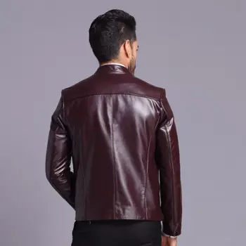 Мужская осенняя куртка из натуральной кожи