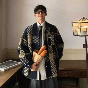 Мужская Осенняя национальная Мода 2022, Ретро стиль, мужская Рабочая куртка с надписью, модная куртка, Мужская одежда