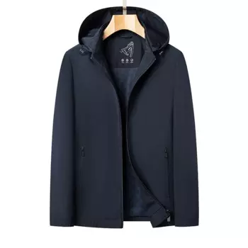 Мужская повседневная классическая верхняя одежда с капюшоном, Новое поступление 2023, осенне-весенние мужские деловые куртки, брендовая одежда
