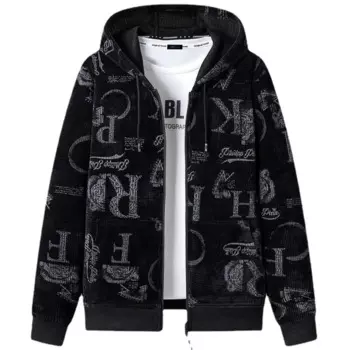 Мужская повседневная куртка с капюшоном, теплая Свободная куртка большого размера на осень и зиму