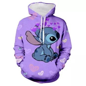 Мужская Повседневная манга Harajuku Disney Stitch с 3D-печатью, новая, на открытом воздухе, 2024 г.
