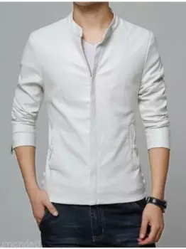 Мужская повседневная приталенная легкая куртка-бомбер на молнии