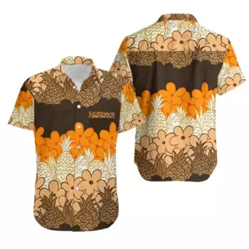 Мужская рубашка Hibiscus Yellow Duck, свободные пляжные гавайские рубашки с короткими рукавами и цветочным принтом, популярные быстросохнущие топы Y2k, мужская одежда XS-6XL