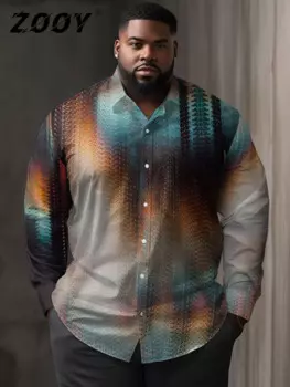 Мужская рубашка с длинным рукавом, 202 см