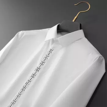 Мужская рубашка с длинным рукавом, осенняя Классическая рубашка