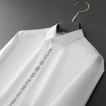 Мужская рубашка с длинным рукавом, осенняя Классическая рубашка