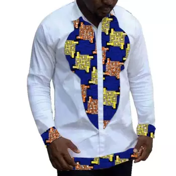 Мужская рубашка с длинным рукавом, весна-осень