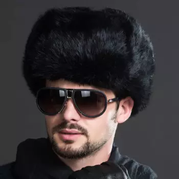 Мужская шапка-бомбер, теплая утепленная шапка-ушанка из искусственного меха, русские шапки, Мужская ветрозащитная модель Leifeng, черная, коричневая, модная уличная