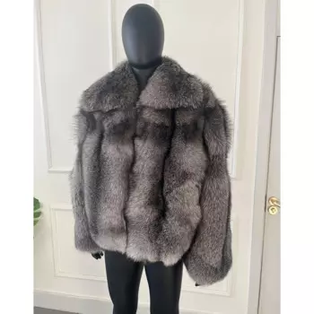 Мужская шуба из лисьего меха с лацканами, куртка из натурального лисьего меха, бестселлер 2023, зимняя теплая одежда из лисы, куртки из натурального меха