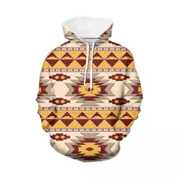 Мужская симметричная треугольная толстовка с капюшоном и карманами