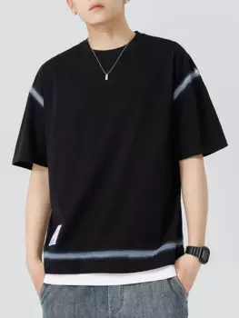 Мужская спортивная футболка с коротким рукавом, 5 цветов