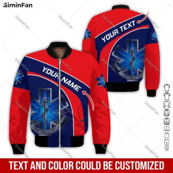 Мужская стеганая куртка-бомбер с 3D-принтом, на зиму