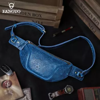 Мужская сумка через плечо, винтажная нагрудная сумка через плечо из натуральной кожи, забавная уличная Мужская нагрудная сумка