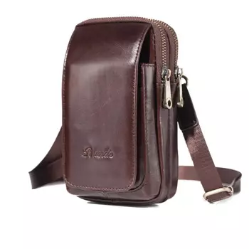 Мужская сумка из натуральной кожи, ранцы для ячеек и планшетов, Маленькая мужская сумка на плечо, ремень для бедер с крючком