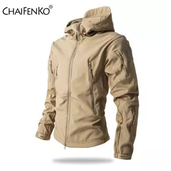 Мужская тактическая куртка Lurker Shark Skin Soft Shell, осенне-зимняя водонепроницаемая флисовая куртка с капюшоном, одежда для охоты, уличная рабочая куртка
