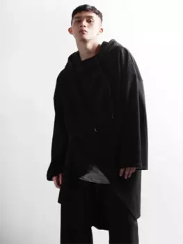 Мужская толстовка с длинным рукавом, весенне-осенний стиль, Ямамото, необычный индивидуальный дизайн, Повседневная универсальная Толстовка большого размера