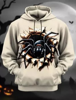 Мужская толстовка с капюшоном и 3D-принтом, осень/зима