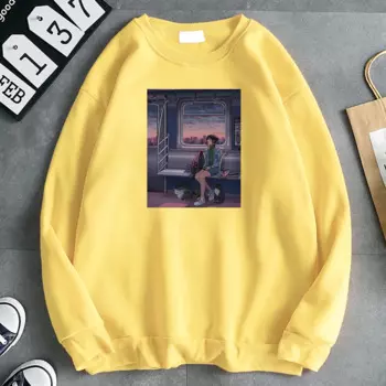 Мужская толстовка с капюшоном и принтом Oimachi Metro