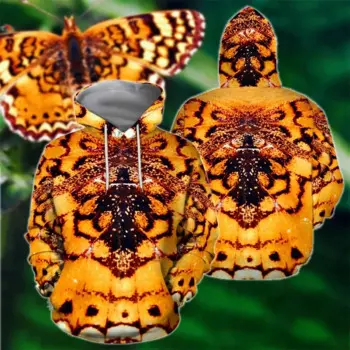 Мужская толстовка с капюшоном и принтом в виде бабочек