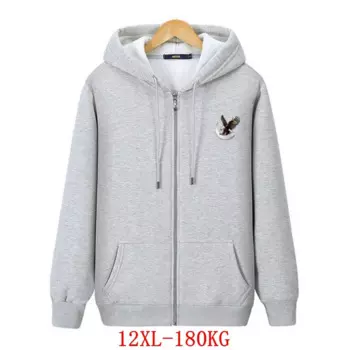 Мужская толстовка с капюшоном на молнии, большие размеры